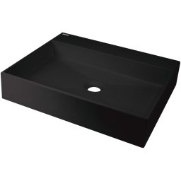 Correo Lavoar din granit, blat, cu gaură pentru baterie - 500x400 mm Finisaj: Negru CQR_NU5S
