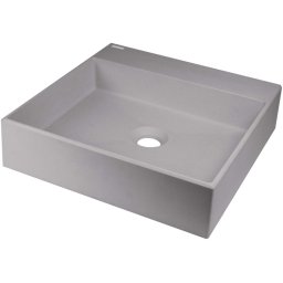 Correo Lavoar din granit, blat, cu gaură pentru baterie - 400x400 mm Finisaj: Antracit CQR_SU4S