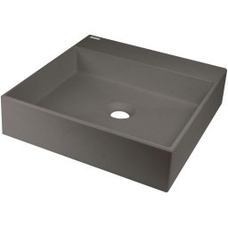 Correo Lavoar din granit, blat, cu gaură pentru baterie - 400x400 mm Finisaj: Antracit CQR_TU4S