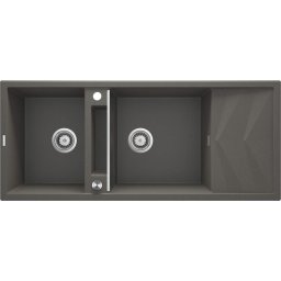 Magnetic Chiuvetă magnetică din granit, 2-cuve cu picurător Finisaj: Antracit ZRM_T213