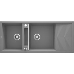 Magnetic Chiuvetă magnetică din granit, 2-cuve cu picurător Finisaj: Antracit ZRM_S213