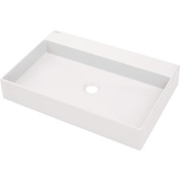 Correo Lavoar din granit, blat, cu gaură pentru baterie - 60x40 cm Finisaj: Alb CQR_AU6S