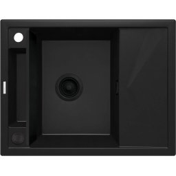 Magnetic Chiuvetă magnetică din granit, 1-cuvă cu picurător Finisaj: Negru ZRM_N11A