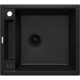 Magnetic Chiuvetă magnetică din granit, 1-cuvă Finisaj: Negru ZRM_N103