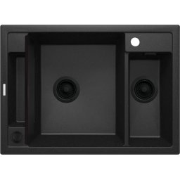 Magnetic Chiuvetă magnetică din granit, 1,5-cuve Finisaj: Negru ZRM_G503