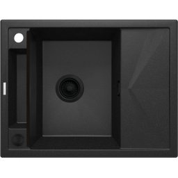 Magnetic Chiuvetă magnetică din granit, 1-cuvă cu picurător Finisaj: Negru ZRM_G11A