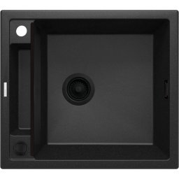 Magnetic Chiuvetă magnetică din granit, 1-cuvă Finisaj: Negru ZRM_G103