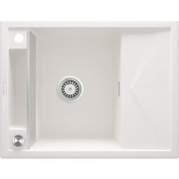 Magnetic Chiuvetă magnetică din granit, 1-cuvă cu picurător Finisaj: Alb ZRM_A11A