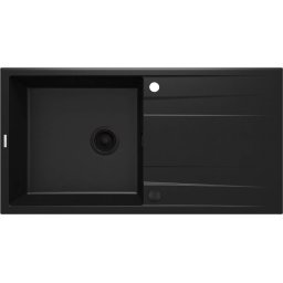Eridan Chiuvetă din granit, 1-cuvă cu picurător Finisaj: Negru ZQE_N713