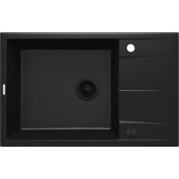 Eridan Chiuvetă din granit, 1-cuvă cu picurător Finisaj: Negru ZQE_N11B
