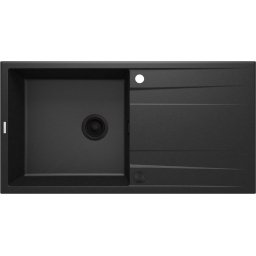 Eridan Chiuvetă din granit, 1-cuvă cu picurător Finisaj: Negru ZQE_G713