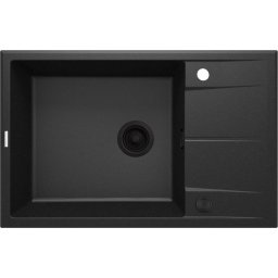 Eridan Chiuvetă din granit, 1-cuvă cu picurător Finisaj: Negru ZQE_G11B
