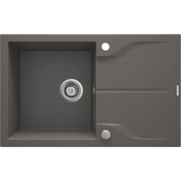 Andante Flush Chiuvetă din granit, 1-cuvă cu picurător - montare încastrată la nivel Finisaj: Antracit ZQN_T11F