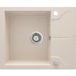 Andante Chiuvetă din granit, 1-cuvă cu picurător Finisaj: Bej-nisip ZQN_511A