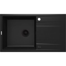 Eridan Chiuvetă din granit, 1-cuvă cu picurător Finisaj: Negru ZQE_N113