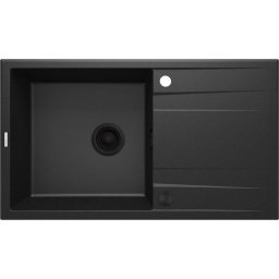 Eridan Chiuvetă din granit, 1-cuvă cu picurător Finisaj: Negru ZQE_G113
