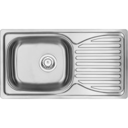 Doppio Chiuvetă din inox, 1-cuvă cu picurător Finisaj: Oțel periat ZEN_0113