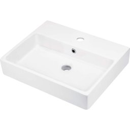 Temisto Lavoar ceramic, blat/montare pe perete, cu gaură pentru baterie - 50x40 cm Finisaj: Alb CDT_6U4S