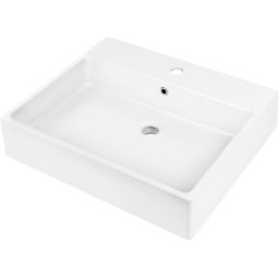 Temisto Lavoar ceramic, blat/montare pe perete, cu gaură pentru baterie - 60x50 cm Finisaj: Alb CDT_6U6S