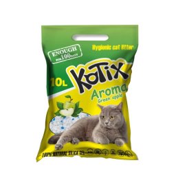 Asternut igienic pentru pisici, silicat, Kotix Mar Verde, 10L, 4kg