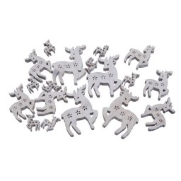 Figurine lemn color ren pentru decoratiuni florale set 18 buc