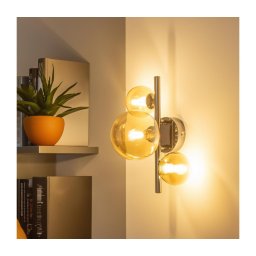 Brilagi - Aplică de perete LED MILLA 3xG9/3W/230V negru crom/auriu