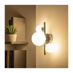 Brilagi - Aplică LED de perete MILLA, 3xG9/3W/230V, crom-negru/alb