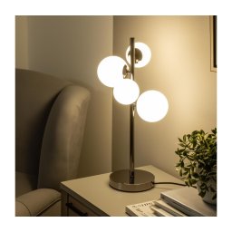 Brilagi - Lampă de masă LED MILLA 4xG9/3W/230V negru cromat/alb