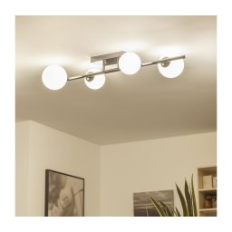 Brilagi - Lustră LED aplicată MILLA 4xG9/3W/230V negru crom/alb