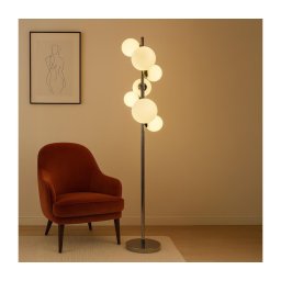 Brilagi - Lampadar LED MILLA 7xG9/3W/230V crom negru/alb