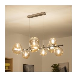 Brilagi - Lustră suspendată pe cablu LED MILLA 10xG9/3W/230V, crom negru/auriu