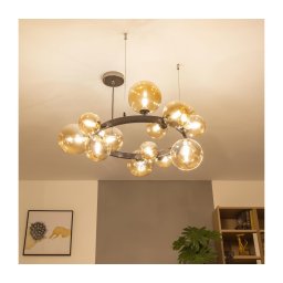 Brilagi - Lustru LED pe cablu MILLA 15xG9/3W/230V, negru crom/auriu