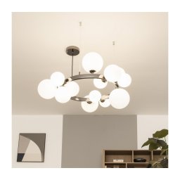 Brilagi - Lustră LED pe cablu MILLA, 15xG9/3W/230V, negru cromat/alb