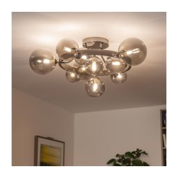Brilagi - Lustră LED aplicată MILLA 10xG9/3W/230V crom negru/fumuriu