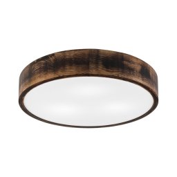 Plafonieră OAK SMOKY 3xE27/15W/230V ø 47,5 cm stejar/maro închis