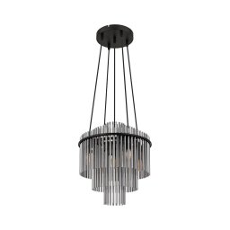 Lustră pe cablu Globo 15698H2 GORLEY 5xE14/40W/230V negru