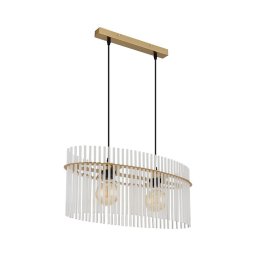 Lustră pe cablu Globo 15698H3M GORLEY 2xE27/60W/230V auriu