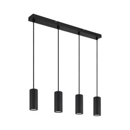 Lustră pe cablu Globo 57918-4HB JAMES 4xGU10/25W/230V negru