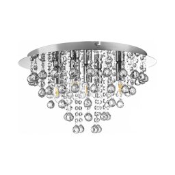 Plafonieră Globo 63040506 LONDON 5xE14/40W/230V d. 46 cm crom lucios