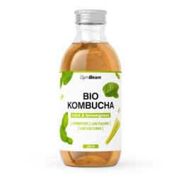 GymBeam BIO Kombucha 330 ml mentă & lemongrass