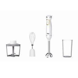Blender, tocator si mixer 3 in1 Oliver Voltz OV51112WSC, 800W, 700 ml, 2 viteze, Lama din otel inoxidabil si accesoriu de amestecare, Alb