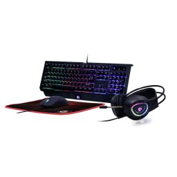 Tastatura Set gaming tastatura, mouse, casti si mousepad RGB Negru