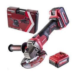 Raider - RDI-AGB61 - Polizor unghiular cu 2 acumulatori si incarcator, Li-Ion, 20 V, 5 Ah, 125 mm, valiza plastic