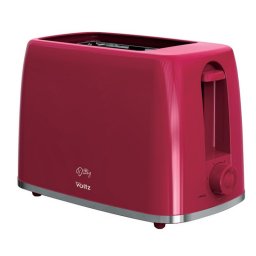 Prajitor de paine Oliver Voltz Daisy OV51440W, 700W, 2 felii, 6 trepte, Tava pentru firimituri detasabila, Rosu