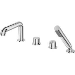 Silia Baterie pentru cadă, 4-orificii, cu set de duș Finisaj: Crom BQS_014M
