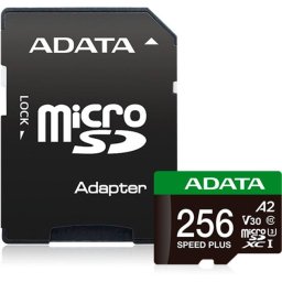 Card memorie SPEED PLUS microSDXC 256 GB, UHS-I U3, Class 10, V30, A2