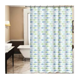 Perdea de duș TORO PREMIUM 178x199 cm albastru/verde
