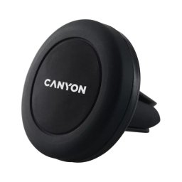 Suport auto magnetic de telefon Canyon negru rotund
