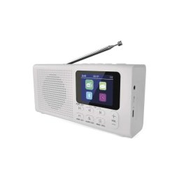 Radio DAB DAB+ FM 3W/5V/4xAA alb