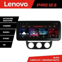 Navigatie VW Golf 5 2004-2010 clima automatica Lenovo PRO 4+64 12.3 inch qled android 4G DSP gps internet KIT-golf5-automatic CarStore Technology